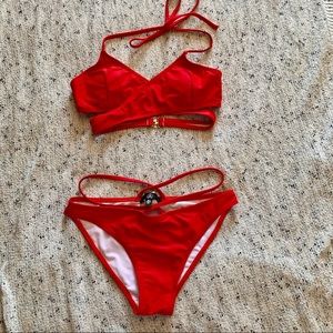 MISSGUIDED RED BIKINI SIZE 2